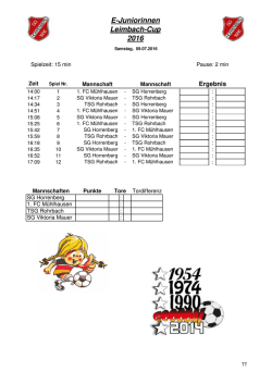 E-Juniorinnen - SG Horrenberg