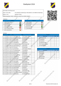 Stadtpokal 2016 - SSV Ehingen-Süd