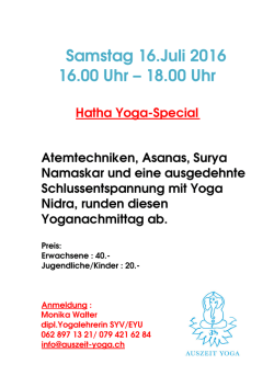 yoga special 16.7.16 doc - auf auszeit