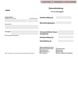 Gesundmeldung für den Dienstgeber