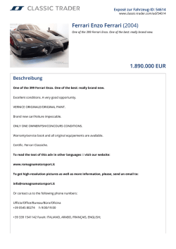 Ferrari Enzo Ferrari (2004) 1.890.000 EUR