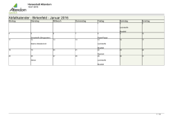 Abfallkalender - Birkenfeld - Januar 2016