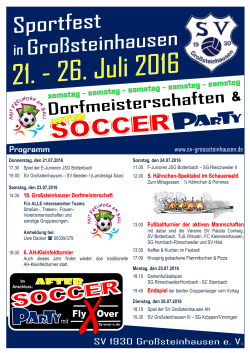 Sportfestprogramm - SV Großsteinhausen