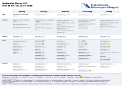 Speiseplan Mensa UNI