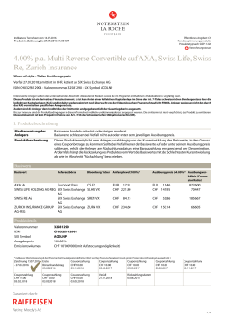 4.00% pa Multi Reverse Convertible auf AXA, Swiss