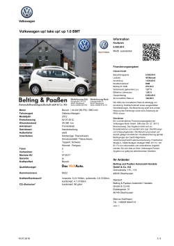 Volkswagen up! take up! up 1.0 BMT