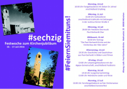Festwoche - Paul-Gerhardt-Kirche M&uuml;nchen-Laim
