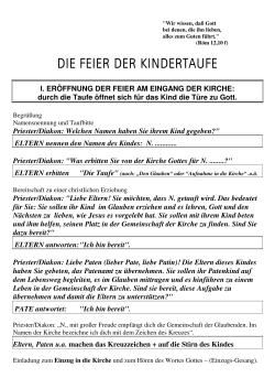 Feier der Kindertaufe