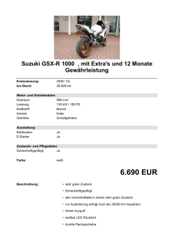Detailansicht Suzuki GSX-R 1000 €,€mit Extra`s und 12