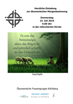 Herzliche Einladung zur - St Elisabeth Kilchberg