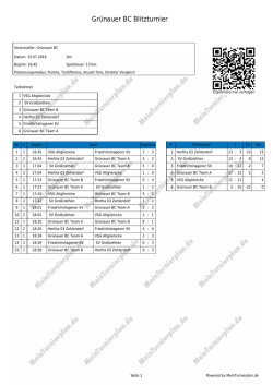 Grünauer BC Blitzturnier