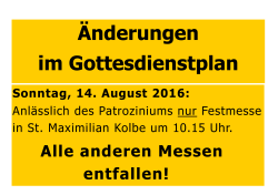 2016 August - St. Maximilian Kolbe