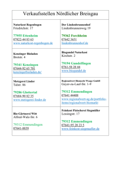 Verkaufsstellen Nördlicher Breisgau