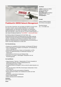 Praktikant/in SWISS Network Management