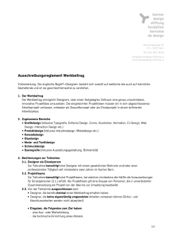 Ausschreibungsreglement 2016