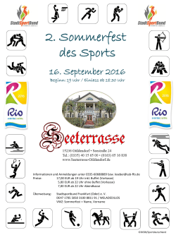 SSB Sommerfest 2016 - Stadtsportbund Frankfurt/Oder