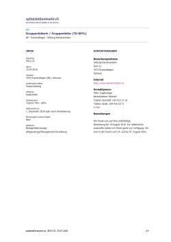 Gruppenleiterin / Gruppenleiter (70-80%)