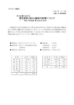 景気実感と英EU離脱の影響について