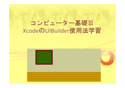 コンピューター基礎Ⅲ XcodeのUIBuilder使用法学習