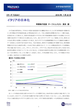 イタリアの日本化 - みずほ総合研究所