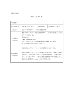 質問（回答）書