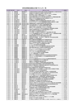 プロジェクト一覧表 （PDF:217KB）