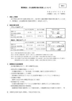 関西観光・文化振興計画の見直しについて