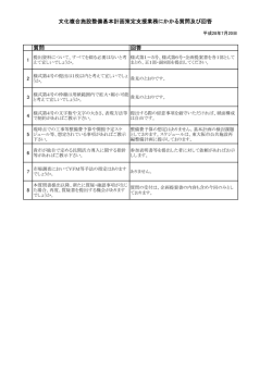 質問 回答 文化複合施設整備基本計画策定支援業務にかかる質問及び