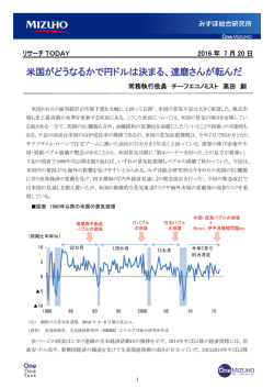 ［リサーチTODAY］米国がどうなるかで円ドルは決まる、達磨さんが転んだ