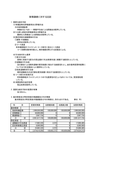 財務諸表に対する注記