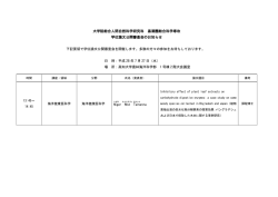 大学院総合人間自然科学研究科 黒潮圏総合科学専攻 学位論文公開