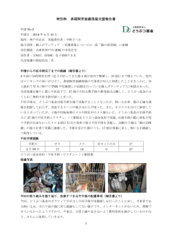 H28特別枠 多頭飼育崩壊現場支援報告書