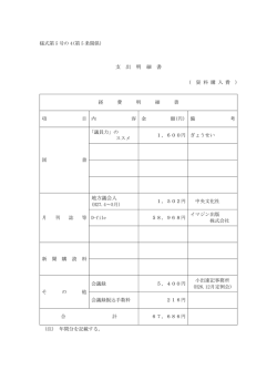 支 出 明 細 書 地方議会人