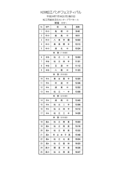 H28松江バンドフェスティバル