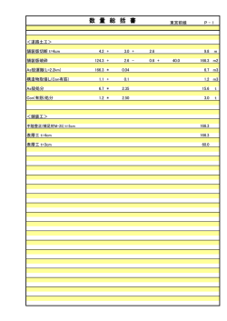 数量表