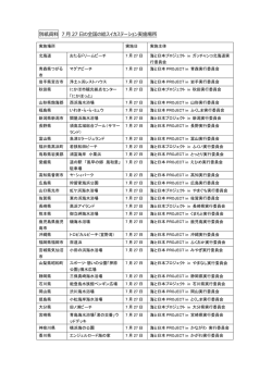 別紙資料 7 月 27 日の全国の給スイカステーション実施場所
