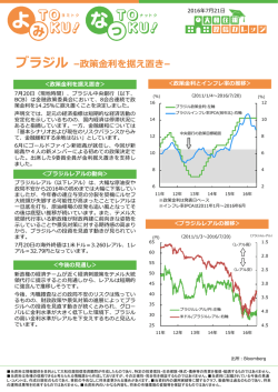 ブラジル &ndash;政策金利を据え置き
