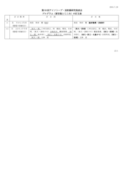 （要旨集とじこみ）の訂正表