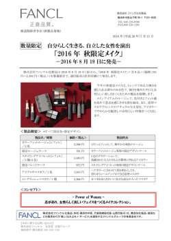 2016 年 秋限定メイク