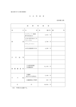 様式第5号の4(第5条関係) 支 出 明 細 書 (資料購入費) 経 費 明 細 書