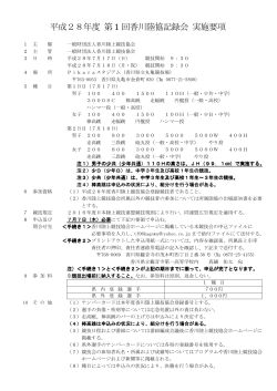 平成28年度 第 1 回香川陸協記録会 実施要項