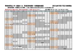 平成28年8月～10月ホール空き状況のお知らせ