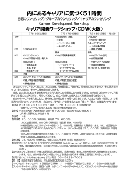 内にあるキャリアに気づく51時間～自己カウンセリング／グループ