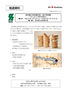 （柏市郷土資料展示室拡大常設展「かしわ3万年の歩み」）（PDF形式