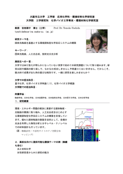 兼任教授 吉田 朋子 - 大阪市立大学 工学部・工学研究科