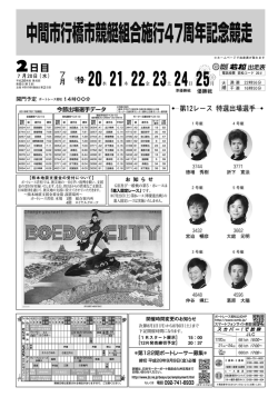 表・裏面879KB - ボートレース若松