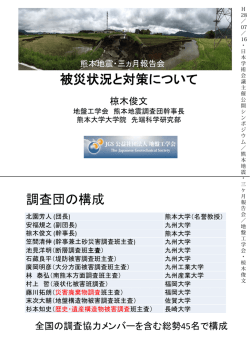 被災状況と対策について 調査団の構成