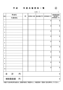 補助限度額 円 合 計 円 名称（ ）