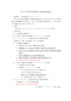 平成28年度徳島地区海難防止強調運動実施要領 Ⅰ 全国