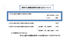 資料代と懇親会費用の振り込みについて